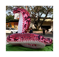 Coutume 3 mètres serpent gonflable géant grand pour la décoration, serpent gonflable pour l'exécution d'étape