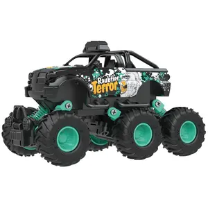 儿童最喜欢的新款6轮酷炫怪物战车金属合金模型单装拉背玩具越野车