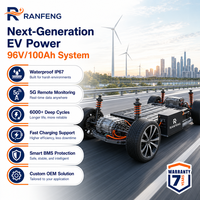 Solusi Produsen Baterai LiFePO4 96V 100Ah Lithium Ion untuk Armada EV Industri, 6000 Siklus, BMS Pintar 5G, Sel Grade A