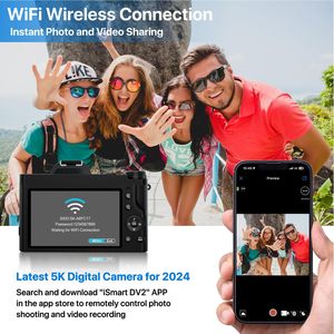 Professional 48MP 5K WIFI <b>Digital</b> <b>Video</b> <b>Camera</b> 3.5 Inch Screen 16x Card Face Detection Stabilization - Product Image 5