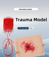 Module de peau de plaie traumatique simulé en silicone de mannequin de modèle de traumatisme portable pour la science médicale d'effet de saignement chirurgical