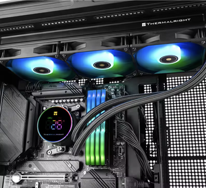 FROZEN MAGIC 360 DIGITAL RGB BLACK Radiateur de refroidissement par eau 120 mm à roulement fluide, débit d'air 72,37 CFM, Cuivre Aluminium FRO - Product Image 5