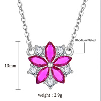 925 collier en argent pour femmes fleur Couple collier personnalisé bijoux fins collier de fiançailles en gros
