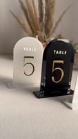 Marque-places de table de mariage en acrylique blanc, imprimés UV, durables, écologiques, panneau de présentation moderne, créatif et personnalisable pour table
