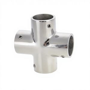Herrajes Marinos de Acero Inoxidable, Conector de Cuatro Vías de 72*72 mm, Diámetro de 22 mm para Yates, Barcos de Pesca, Lanchas Rápidas - Product Image 2