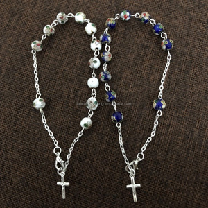 8 millimetri Cattolica di un decennio catena wrap <span class=keywords><strong>rosario</strong></span> cloisonne braccialetto di perline - Product Image 6