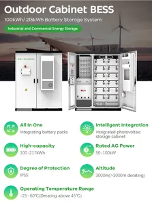 GSL ENERGY bess système de stockage d'énergie par batterie solaire CESS 215kwh stockage d'énergie BESS système de stockage d'énergie industriel commercial