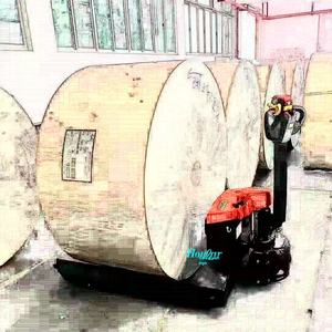 Nieuwe Staat Elektrische Vorkheftruck Met Lange Ronde Hydraulische Kar Voor Papieren Buizen Bullhead Garenrollen Dieselstapelaars - Product Image 1