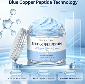 Crème Visage au Peptide de Cuivre Bleu OEM ODM Usine – Extrait Apaisant Doux pour la Peau, Nourrit les Peaux Sensibles, Baume Facial Éclatant Personnalisé - Product Image 4