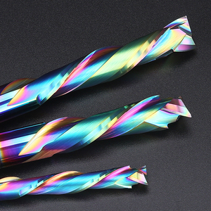 Huhao <strong>High</strong> <strong>Quality</strong> rainbow <strong>Nano</strong> <strong>Coatings</strong> Compression <strong>End</strong> <strong>Mill</strong> Fresa up and Down Cut for Hard Wood Metal - Product Image 4