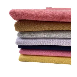 400gsm French Terry Fabric Brushed Knitting Polyester Cotton Hoodie Footer Knitted Fabrics For Sweater Garment Sweatshirts