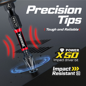 Jeu <span class=keywords><strong>de</strong></span> 13 embouts <span class=keywords><strong>de</strong></span> tournevis à chocs S2 <span class=keywords><strong>de</strong></span> qualité industrielle, codés par couleur, assortis PH PZ <span class=keywords><strong>Torx</strong></span> Hexagonaux Plats, en acier, avec pointe magnétique OEM - Product Image 4