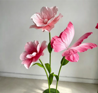 Dekorasi Latar Belakang Jendela Mal Bunga Poppy Lily Raksasa Buatan dari EVA, Grosir Pabrik Bunga Buatan
