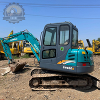 Offre Spéciale : Excavatrice sur chenilles SWE60E d'occasion, 6 tonnes, moteur et pompe d'origine, excellent état de fonctionnement, exportation mondiale