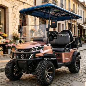 Voiturette de golf électrique 6 places avec sièges confortables de qualité supérieure, excellente absorption des chocs, idéale pour les villages de vacances et les déplacements - Product Image 1
