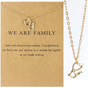 Welwish Großhandel Custom <span class=keywords><strong>Promo</strong></span> Card Verpackung Halskette Vergoldet Elegant Tiny Anhänger Halskette - Product Image 1