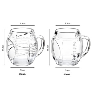 Materiales de Marketing para Cervecerías, Taza Creativa de 450 ml, Jarra de Cerveza, <span class=keywords><strong>Copa</strong></span> de Vidrio, Vasos de Cerveza con Diseño de Balón de Fútbol para Bar - Product Image 5