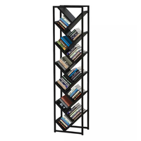 Meubles de maison anciens Étagère en bois en forme d'arbre Bibliothèque d'affichage multifonctionnelle pour la vie de bibliothèque de chambre à coucher française moderne