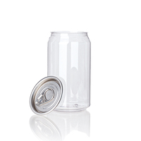 Canette en plastique transparente PET de haute qualité 250ml 330ml 500ml 550ml 650ml