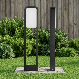 Nueva Lámpara de Poste LED Rectangular de Aleación de Aluminio para Exteriores IP65 con Luz Diurna de 6000K, Control Táctil y 3 Años de Garantía - Product Image 2