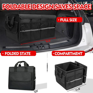 Caja Organizadora Plegable y Portátil para Maletero de Coche, Almacenamiento Plegable para Comestibles y Uso Diario con Asa y Tapa - Product Image 3