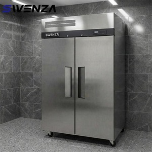 Réfrigérateur vertical professionnel SWENZA à double porte, congélateur commercial avec contrôle numérique SMBG001 SMBG001 SMB - Product Image 4