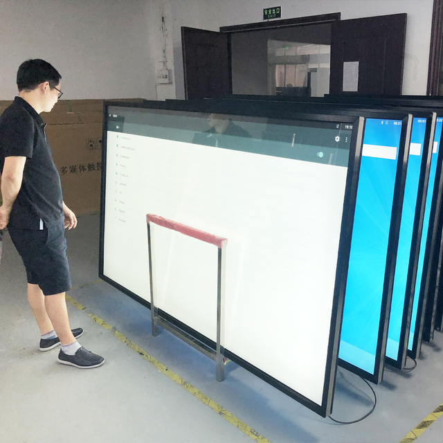 PromptControl 43"49" 55" Inch Outdoor High Brightness OEM 4K Lcd Wall Mounted IP65 Waterproof Lcd Display Touch Screen Monitor