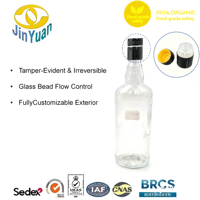 Cierre de Aluminio y Plástico ROPP Personalizado de 33*44 mm No Recargable con Vertedor de Plástico Integrado para Licores y Vodka
