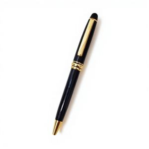 Bolígrafo Clásico Ecológico de Metal con Tinta Negra de Alta Calidad, Marca OLIVIA, Color Negro y Dorado, Personalizable con Logotipo, para Promociones - Product Image 1