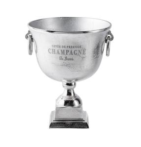 Refroidisseur à vin en métal sur pied avec seau à glace pour intérieur et extérieur, idéal pour les fêtes - Product Image 1