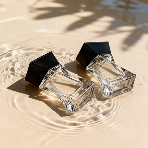 Flacons de parfum en <span class=keywords><strong>verre</strong></span> transparent torsadé de 30 ml avec bouchon noir mat – Mini flacons de parfum vides en gros - Product Image 5