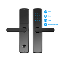 Cerradura electrónica de puerta delantera de bajo precio, código de aplicación TT, tarjeta de teclado, cerraduras de puerta inteligentes para oficina Airbnb