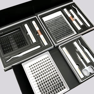 मेडीलेश y लैश रिबन अनुकूलित वॉल्यूम हाथ से बना पंखे की आंखों वाले 3d fox मिंक क्लस्टर लाइश किट - Product Image 4