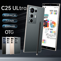 Smartphone MTK C25 Ultra 2025 Dernière Génération, Haute Performance, LTE, 16 Go RAM, 1 To Stockage, Écran HD 108 MP, Version Globale, Double SIM, 7,3 Pouces