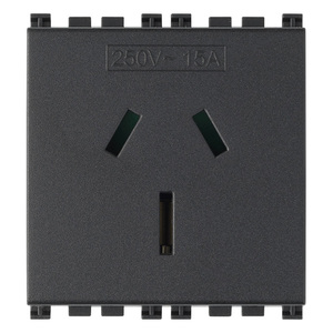 เต้ารับไฟฟ้าแบบออสเตรเลีย Sicury 2P+T 15A สีเทา 250V พร้อมปลั๊ก - Product Image 1