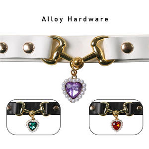 Collar para mascotas de aleación y cuero, collar para mascotas con tamaño ajustable, accesorios para perros, decoración para mascotas, suministros para mascotas - Product Image 3