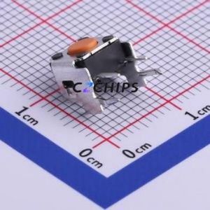 DTSA-61S-V Tactile Switch Through hole Component (THT) Switch Single Pole Single Throw Round Button Right Angle Insert 6.2mm - Product Image 1