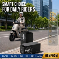Batterie de vélo électrique LiFePO4 48V 60V 72V 30Ah avec BMS intégré, étanche IP65, boîtier ABS, 3000 cycles