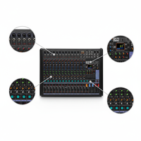 Console de mixage audio professionnelle 16 canaux avec 99 effets numériques DSP, contrôleur DJ / console de mixage audio, système audio