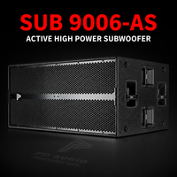 SUB 9006-AS Caisson de basses actif double 18 pouces de qualité professionnelle, subwoofers de basses robustes pour projets de sonorisation multi-unités complexes