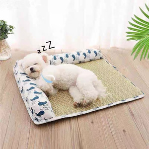 Whale Cooling Dog <b>Mat</b> Rectangle Polyester Fiber Pet Bed Summer Cooling Pad For <b>Small</b> Dogs - Product Image 1