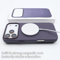 Coque de Téléphone Magnétique Aspect Lin pour iPhone 17 Design Boutons Indépendants Housse TechWoven pour iPhone 17 Pro Max
