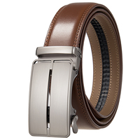 Ceinture pour homme Ly36-8088, fabrication sur mesure, boucle automatique en alliage, ceintures pour homme en cuir véritable, ceintures de luxe en cuir véritable pour homme