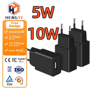 Adaptateur secteur 5V 2A 10W, chargeur mural USB certifié CE RoHS FCC, prise EU US, chargeur portable, usine OEM - Product Image 1