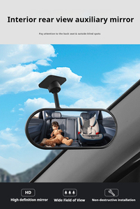 New <b>Car</b> Interior Rearview <b>Mirror</b> with Wider Visual Range Easy-to-Use ABS Glass Side <b>Mirror</b> for Back Seat for Watching Babies - Product Image 4