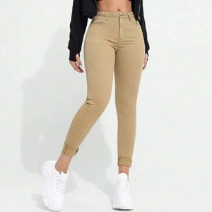 Celana <span class=keywords><strong>Jeans</strong></span> Denim High Waist Seksi, Stretchy, Skinny, Model High Rise, Streetwear, Slim Fit untuk Wanita - Product Image 3