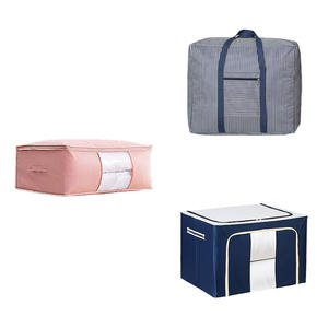 Tela Oxford con marco de acero fuerte de alta calidad, bolsas de cajas de almacenamiento de una sola ventana con cremallera para armario/ - Product Image 6