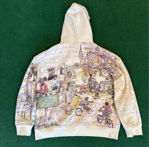 Logo personalizzato Dtg stampa grafica taglio e cucire <span class=keywords><strong>felpe</strong></span> con cappuccio 400GSM cotone <span class=keywords><strong>Street</strong></span> <span class=keywords><strong>Wear</strong></span> Cropped <span class=keywords><strong>felpe</strong></span> uomo produttore - Product Image 2