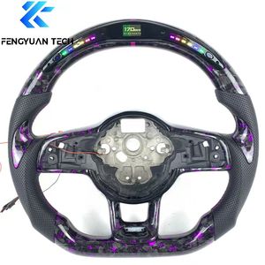 Volante de Fibra de Carbono Forjado Personalizado para Volkswagen VW Mk8 Mk8.5 Golf8 Line GTI St <span class=keywords><strong>Leon</strong></span> KL Octavia Superb3 Audi A3 <span class=keywords><strong>2022</strong></span> - Product Image 1