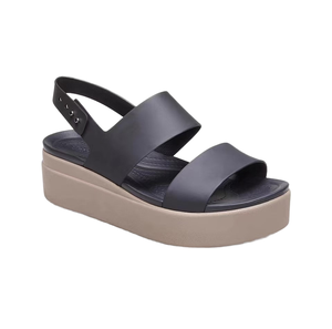 Nouvelles sandales plates d'été pour femmes, style européen et américain, à bout ouvert respirant, semelle épaisse, en cuir, style romain - Product Image 1